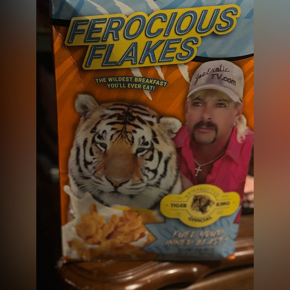 Ferocious Flakes- Tiger King Cereal